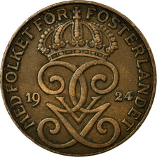 Coin, Sweden, Gustaf V, 2 Öre, 1924, EF(40-45), Bronze, KM:778