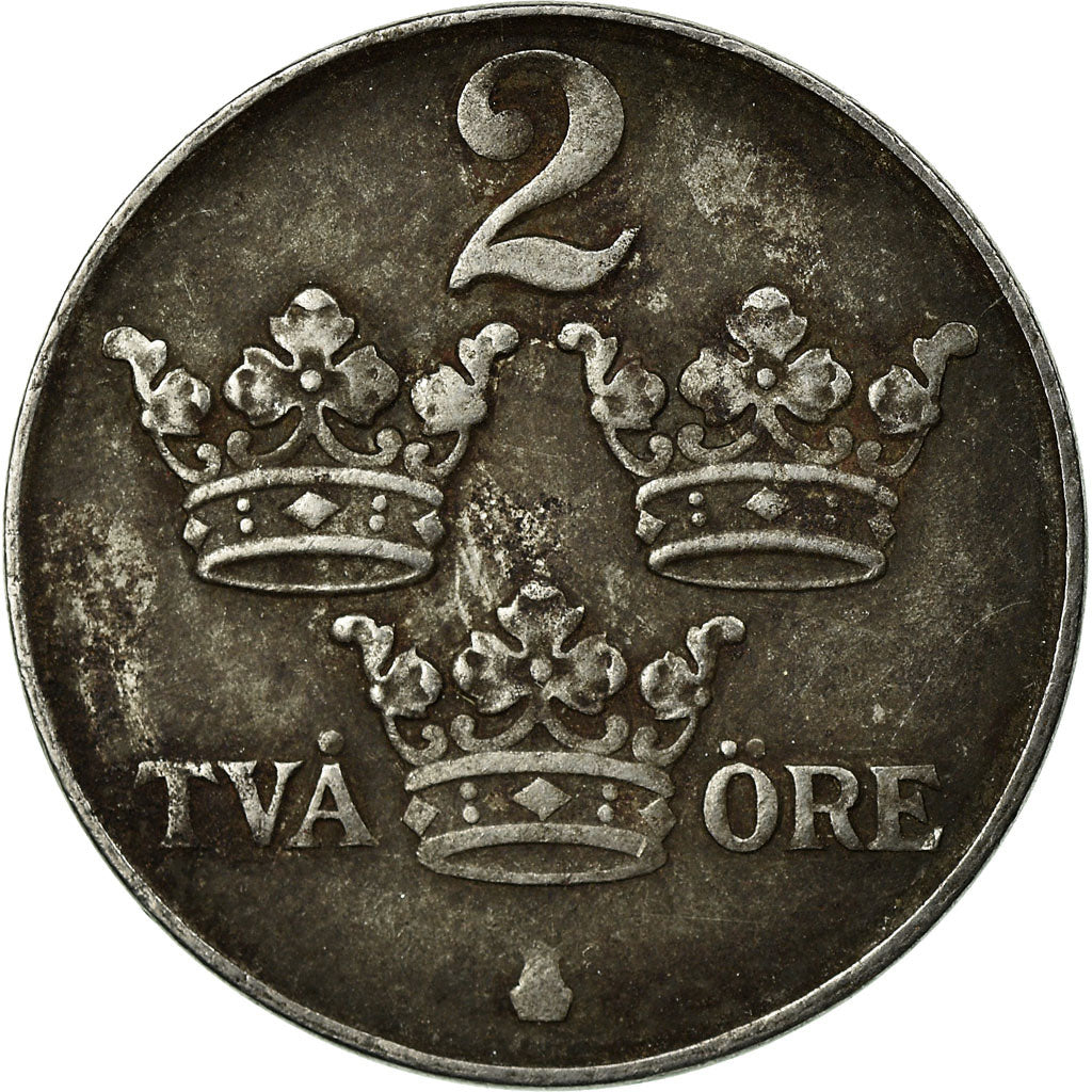 Moneta, Svezia, Gustaf V, 2 Öre, 1946, MB+, Ferro, KM:811