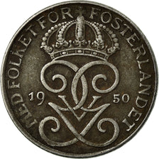 Moneta, Svezia, Gustaf V, Ore, 1950, MB+, Ferro, KM:810