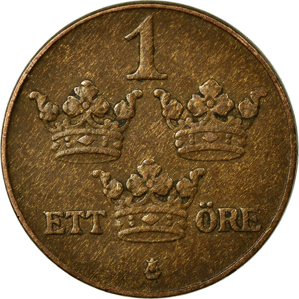 Moneda, Suecia, Gustaf V, Ore, 1931, MBC, Bronce, KM:777.2
