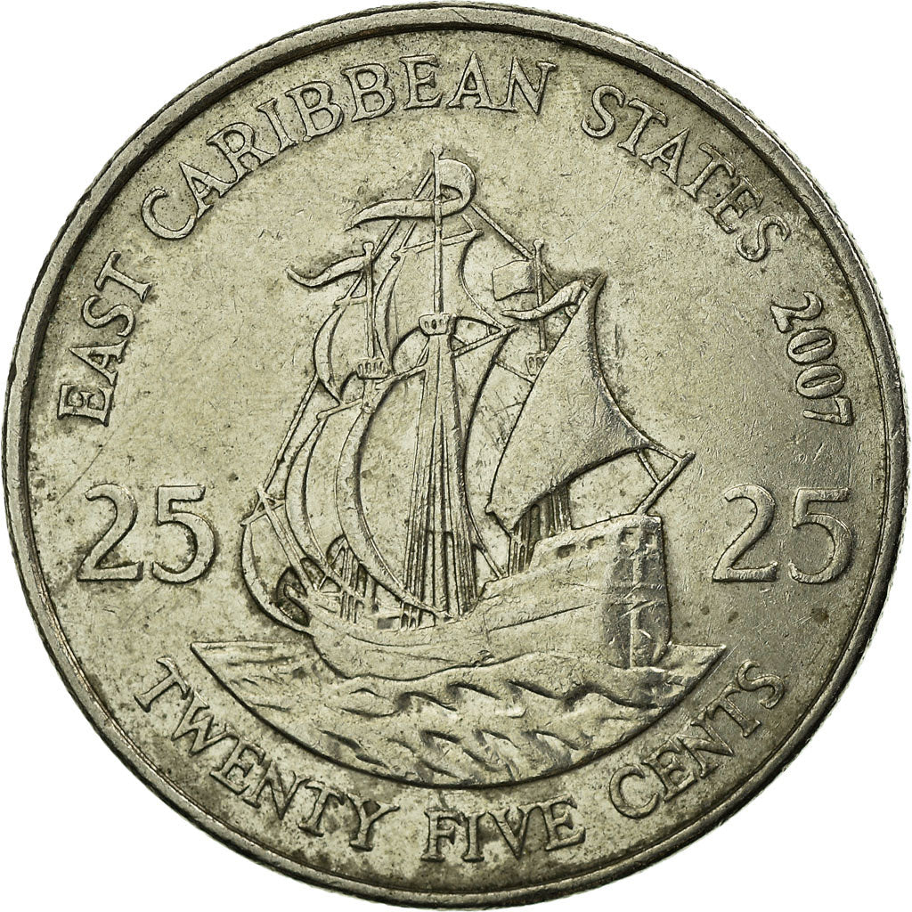 Munten, Staten van de oostelijke Caraïben, Elizabeth II, 25 Cents, 2007