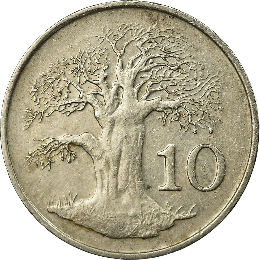 Coin, Zimbabwe, 10 Cents, 1994, EF(40-45), Copper-nickel, KM:3