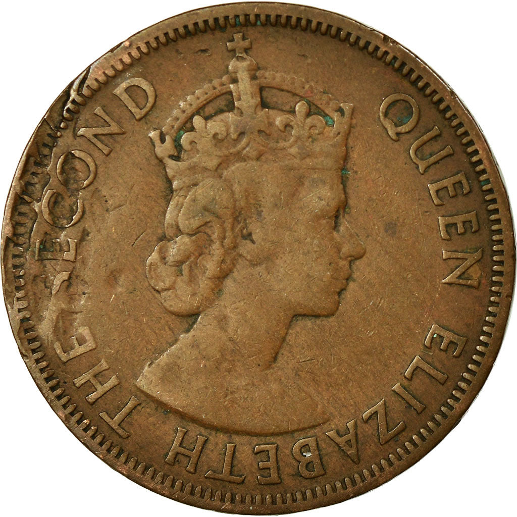 Coin, Cyprus, 5 Mils, 1955, VF(30-35), Bronze, KM:34