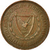 Coin, Cyprus, 5 Mils, 1973, EF(40-45), Bronze, KM:39
