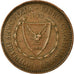 Moneda, Chipre, 5 Mils, 1973, MBC, Bronce, KM:39