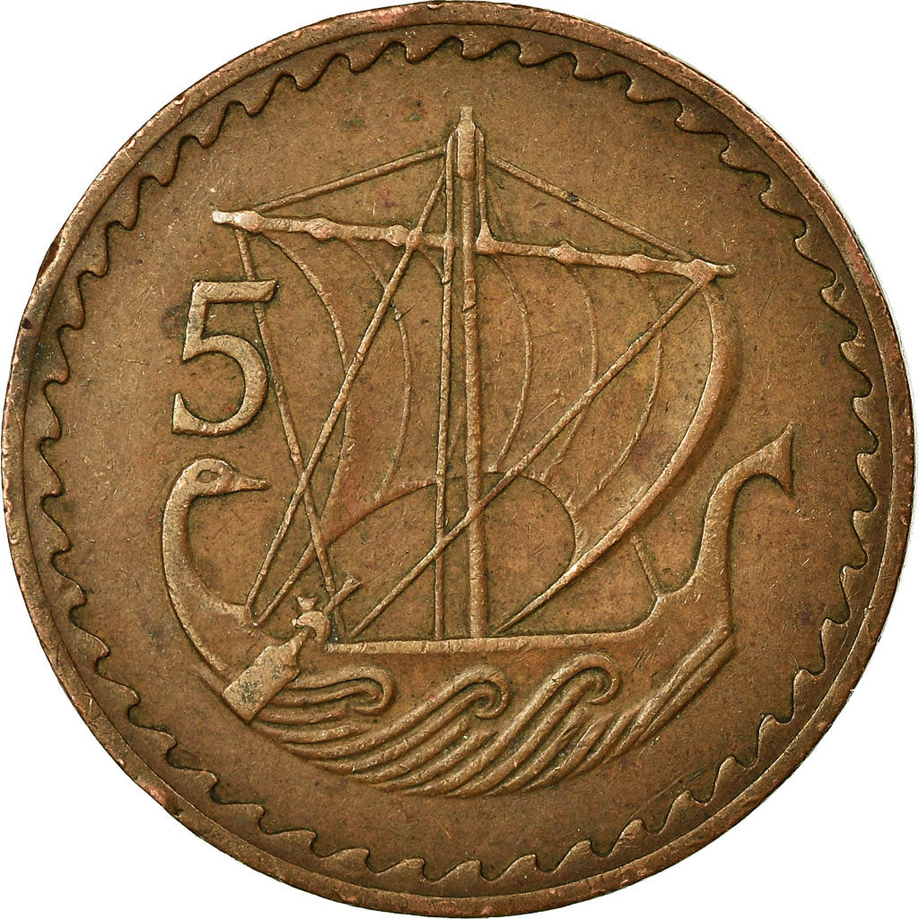 Monnaie, Chypre, 5 Mils, 1973, TTB, Bronze, KM:39