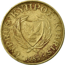 Coin, Cyprus, 5 Cents, 1985, VF(20-25), Nickel-brass, KM:55.2