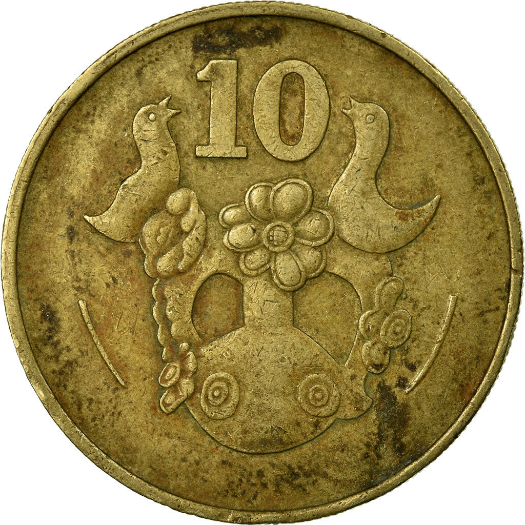 Monnaie, Chypre, 10 Cents, 1983, TB, Nickel-brass, KM:56.1