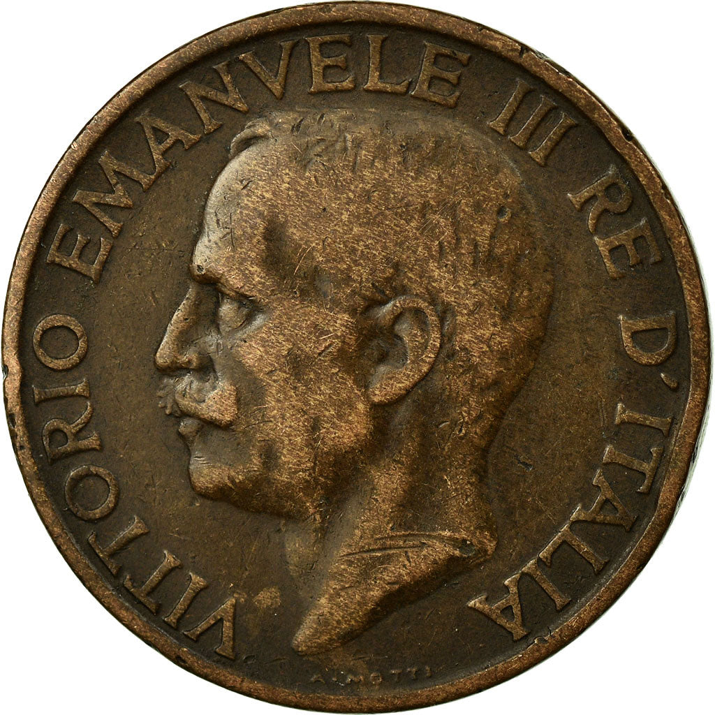 Moneta, Italia, Vittorio Emanuele III, 10 Centesimi, 1928, Rome, BB, Bronzo