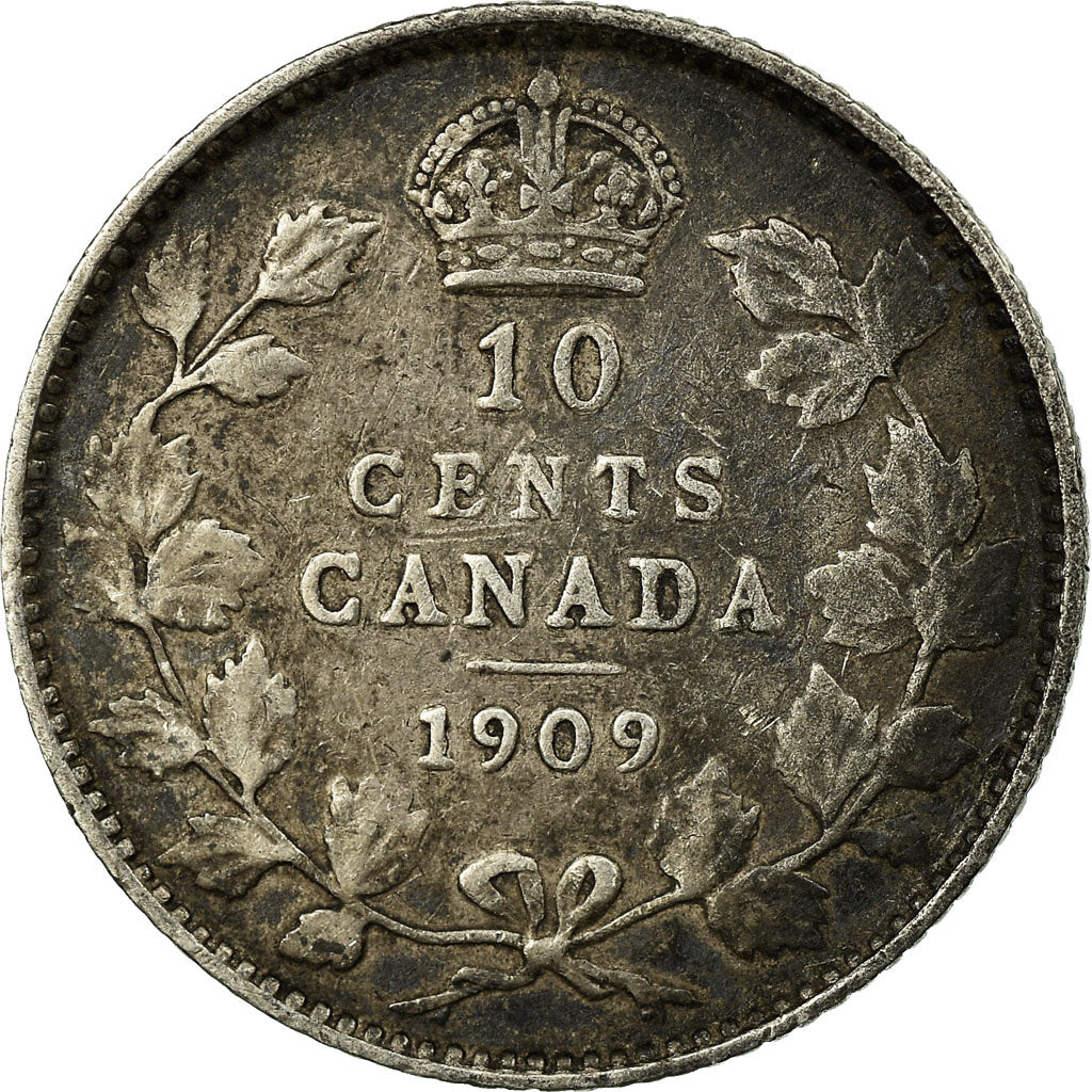 Coin, Canada, Edward VII, 10 Cents, 1909, Royal Canadian Mint, Ottawa
