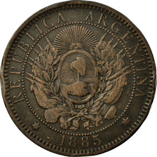 Münze, Argentinien, 2 Centavos, 1885, SS, Bronze, KM:33