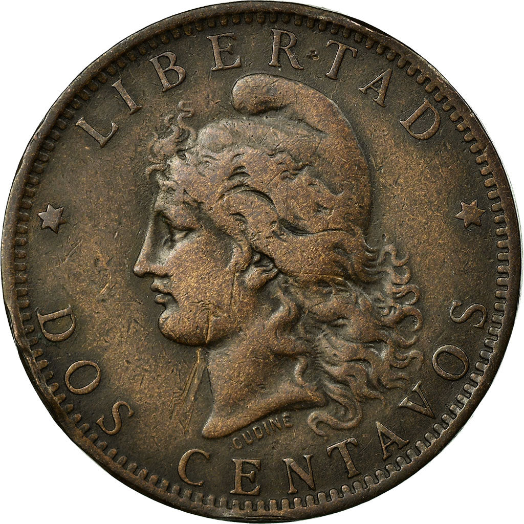 Münze, Argentinien, 2 Centavos, 1885, SS, Bronze, KM:33