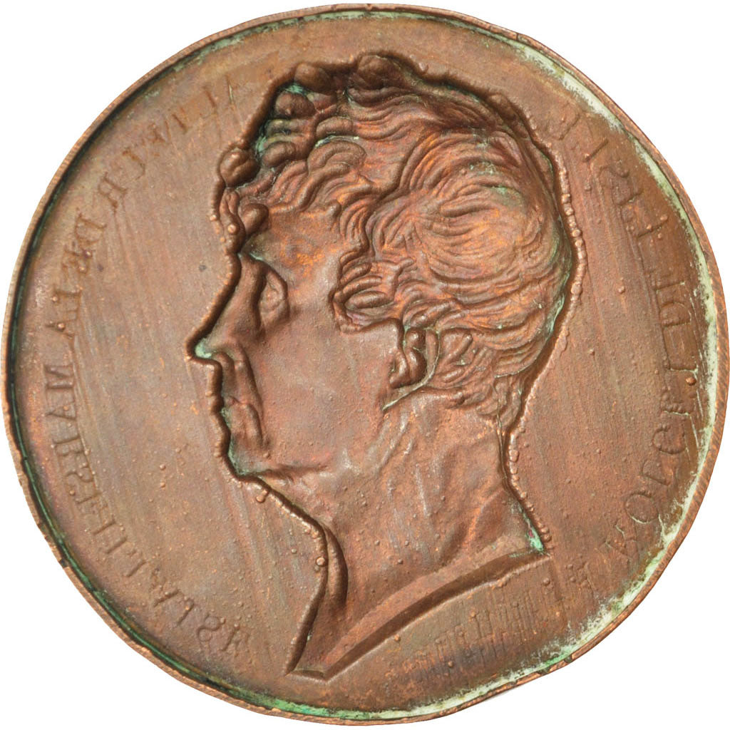 FRANCE, Arts & Culture, Louis Philippe I, Medal, AU(55-58), Copper, 49, 11.90