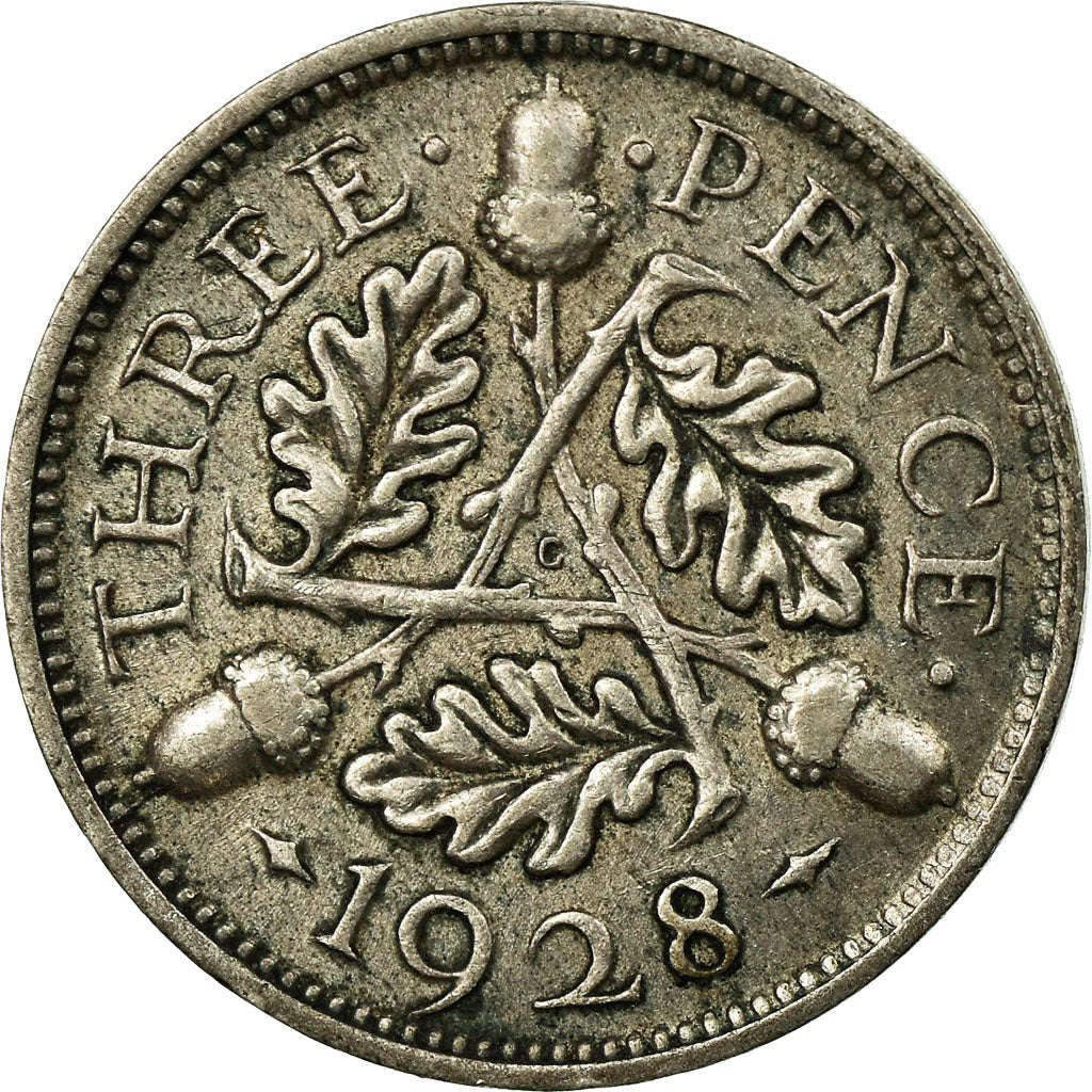 Coin, Great Britain, George V, 3 Pence, 1928, VF(30-35), Silver, KM:831