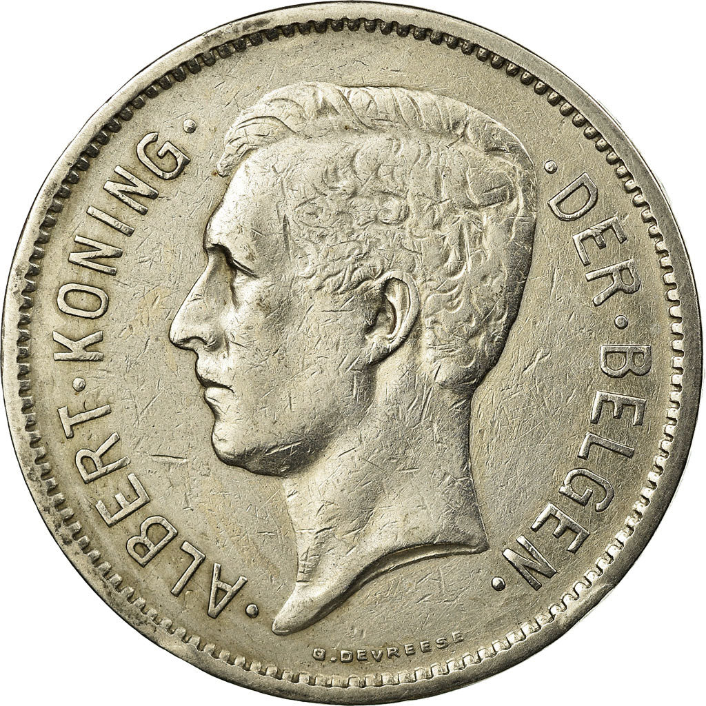 Moeda, Bélgica, 5 Francs, 5 Frank, 1930, EF(40-45), Níquel, KM:98