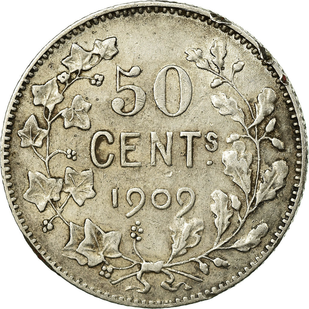 Moneta, Belgio, 50 Centimes, 1909, MB+, Argento, KM:60.1
