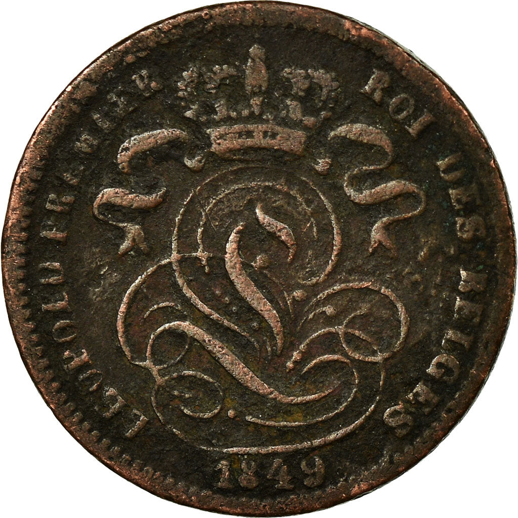 Münze, Belgien, Leopold I, Centime, 1849, S+, Kupfer, KM:1.2