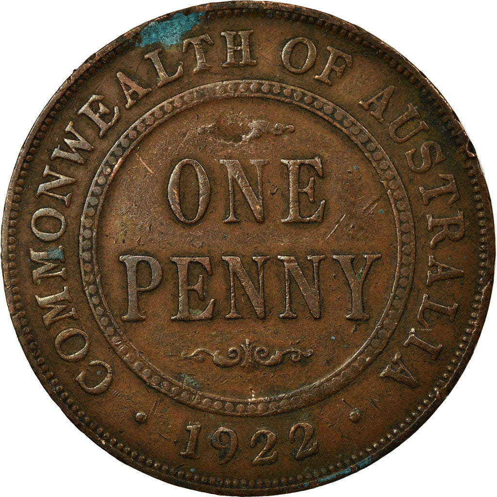 Coin, Australia, George V, Penny, 1922, Melbourne, VF(30-35), Bronze, KM:23