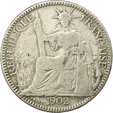 Coin, FRENCH INDO-CHINA, 10 Cents, 1902, Paris, EF(40-45), Silver, KM:9