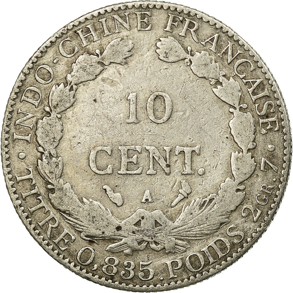Coin, FRENCH INDO-CHINA, 10 Cents, 1902, Paris, EF(40-45), Silver, KM:9