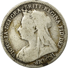 Münze, Großbritannien, Victoria, 3 Pence, 1900, S+, Silber, KM:777
