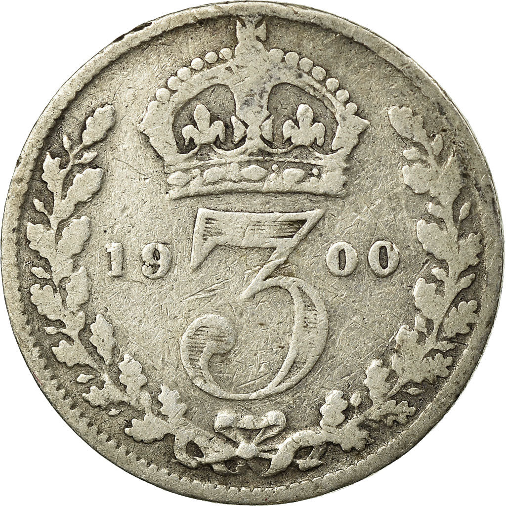 Coin, Great Britain, Victoria, 3 Pence, 1900, VF(30-35), Silver, KM:777