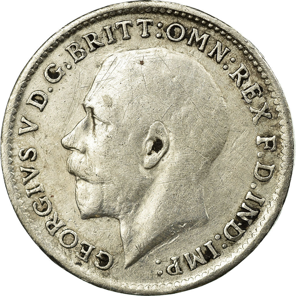 Coin, Great Britain, George V, 3 Pence, 1914, VF(30-35), Silver, KM:813