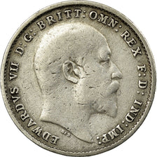 Coin, Great Britain, Edward VII, 3 Pence, 1905, VF(30-35), Silver, KM:797.2