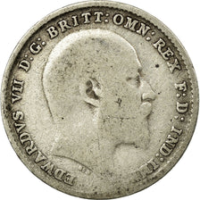 Coin, Great Britain, Edward VII, 3 Pence, 1906, VF(20-25), Silver, KM:797.2