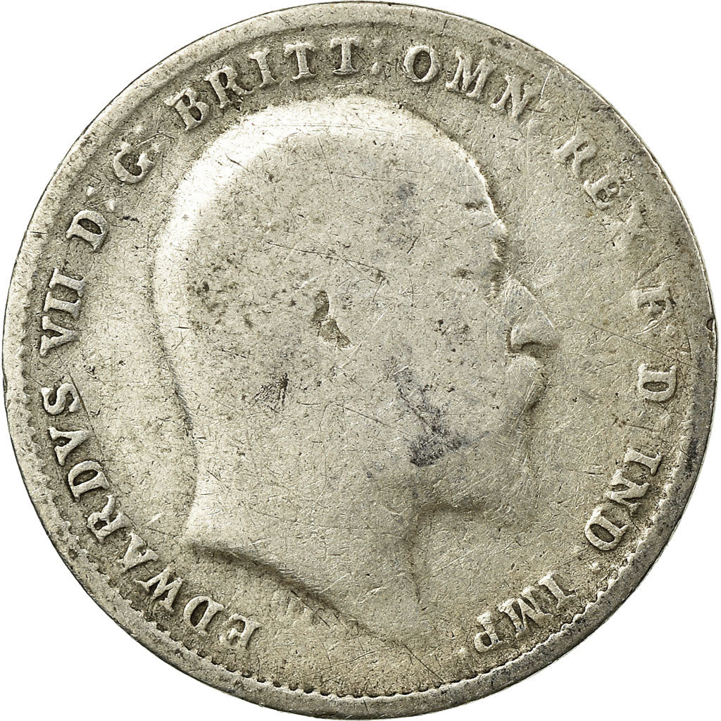Coin, Great Britain, Edward VII, 3 Pence, 1907, VF(30-35), Silver, KM:797.2