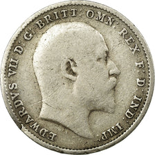 Coin, Great Britain, Edward VII, 3 Pence, 1909, VF(30-35), Silver, KM:797.2