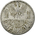 Coin, Austria, 10 Groschen, 1955, Vienna, VF(20-25), Aluminum, KM:2878