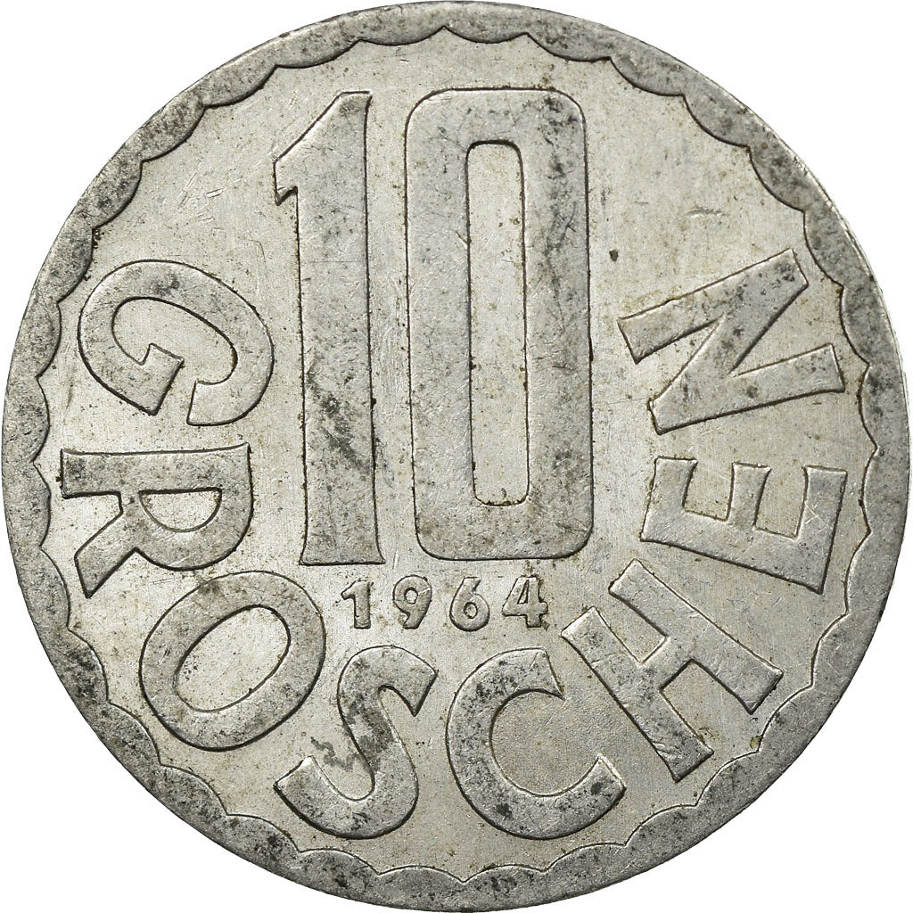 Munten, Oostenrijk, 10 Groschen, 1964, Vienna, FR+, Aluminium, KM:2878