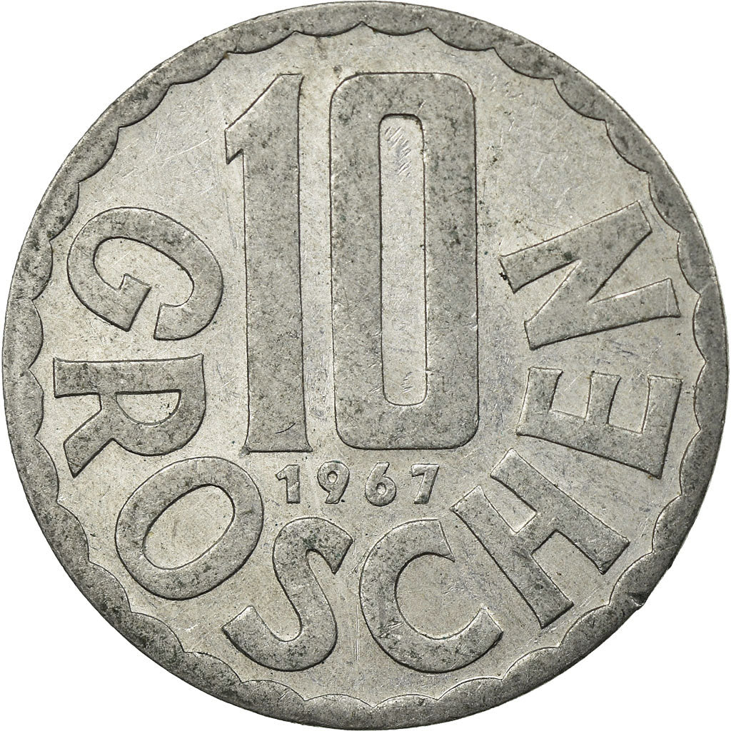 Munten, Oostenrijk, 10 Groschen, 1967, Vienna, FR+, Aluminium, KM:2878