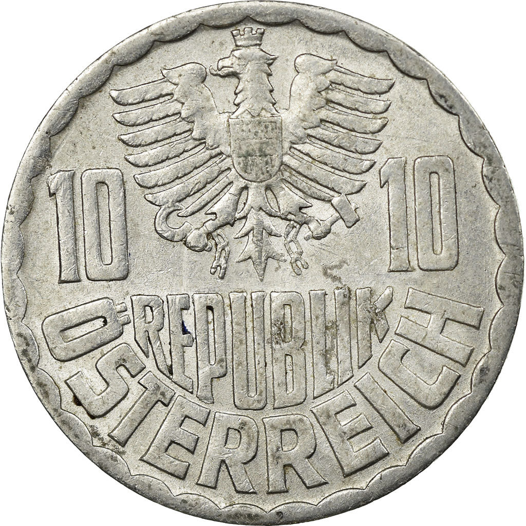 Munten, Oostenrijk, 10 Groschen, 1968, Vienna, FR+, Aluminium, KM:2878