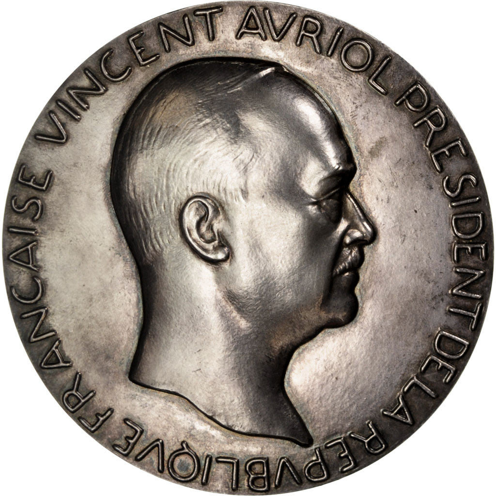 France, Medal, Art Déco, Vincent Auriol, Président de la République, Poisson