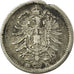 Coin, GERMANY - EMPIRE, Wilhelm I, 20 Pfennig, 1875, Munich, VF(20-25), Silver