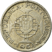 Moeda, Moçambique, 10 Escudos, 1954, EF(40-45), Prata, KM:79