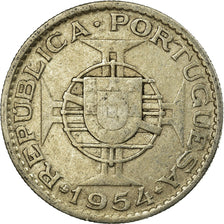 Coin, Mozambique, 10 Escudos, 1954, VF(30-35), Silver, KM:79