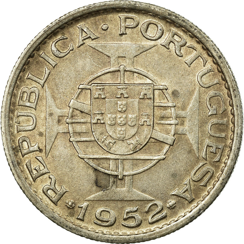 Moneta, Mozambico, 10 Escudos, 1952, MB+, Argento, KM:79
