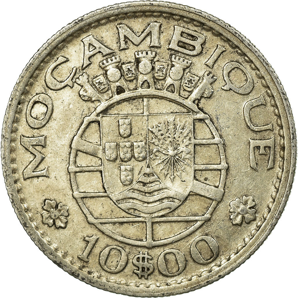 Moneta, Mozambico, 10 Escudos, 1960, BB, Argento, KM:79