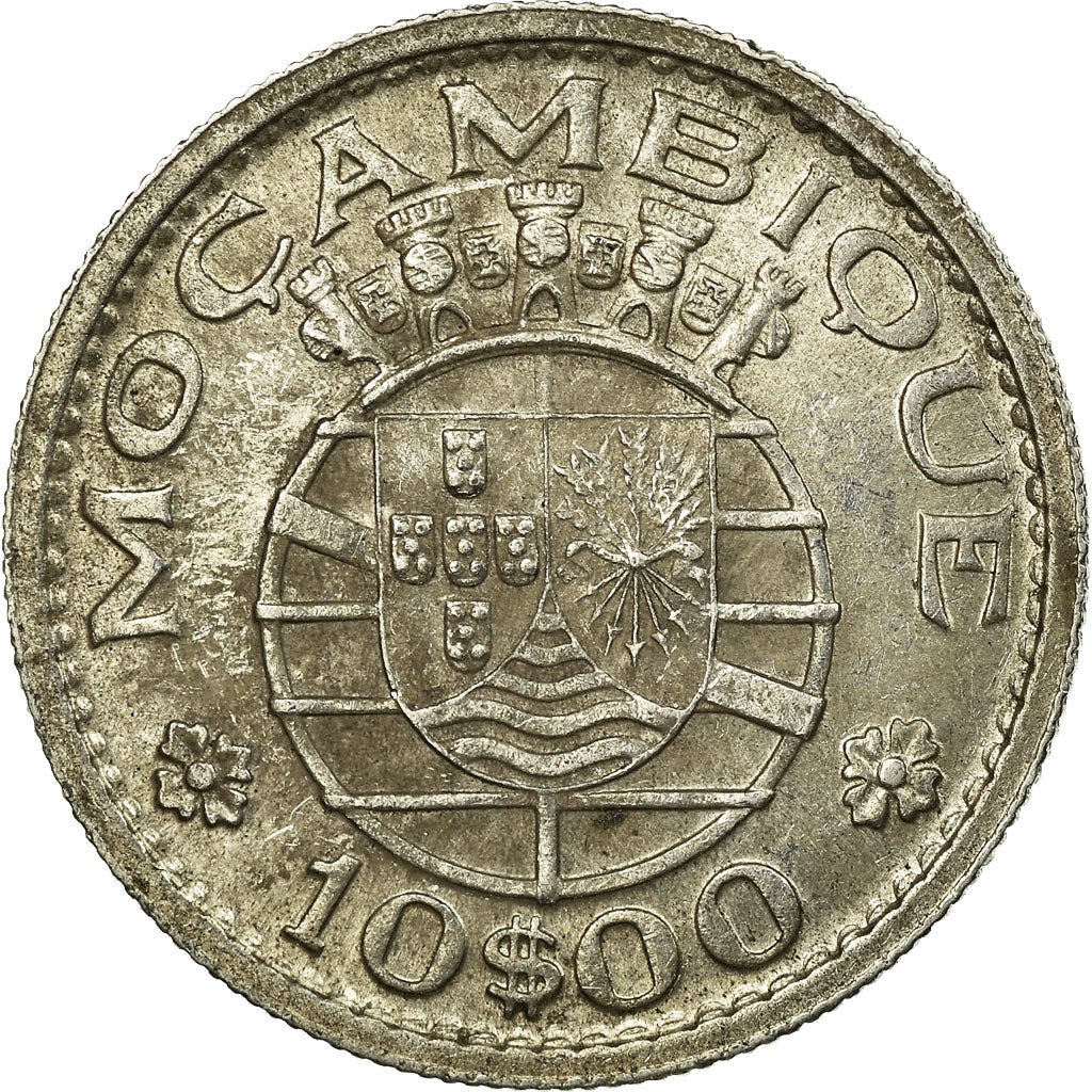 Moneta, Mozambico, 10 Escudos, 1960, BB, Argento, KM:79