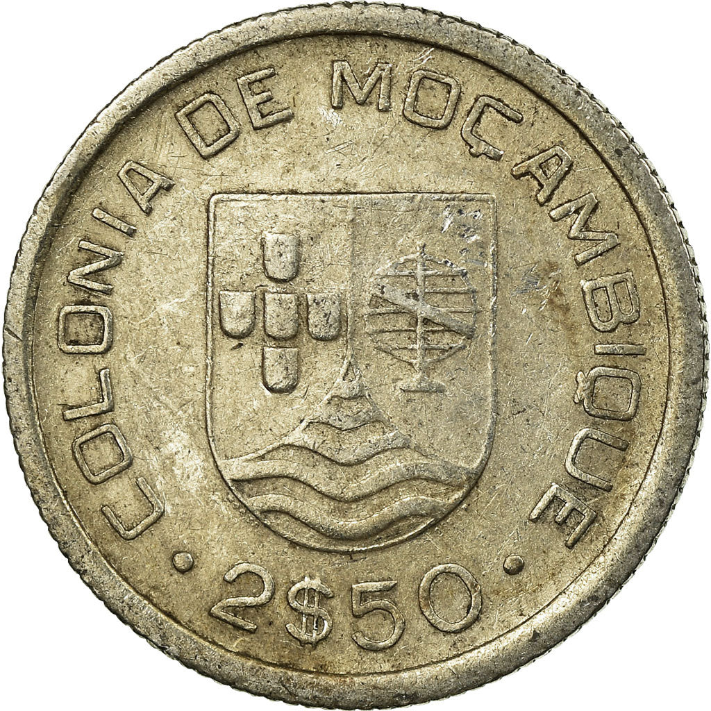 Coin, Mozambique, 2-1/2 Escudos, 1935, VF(30-35), Silver, KM:61