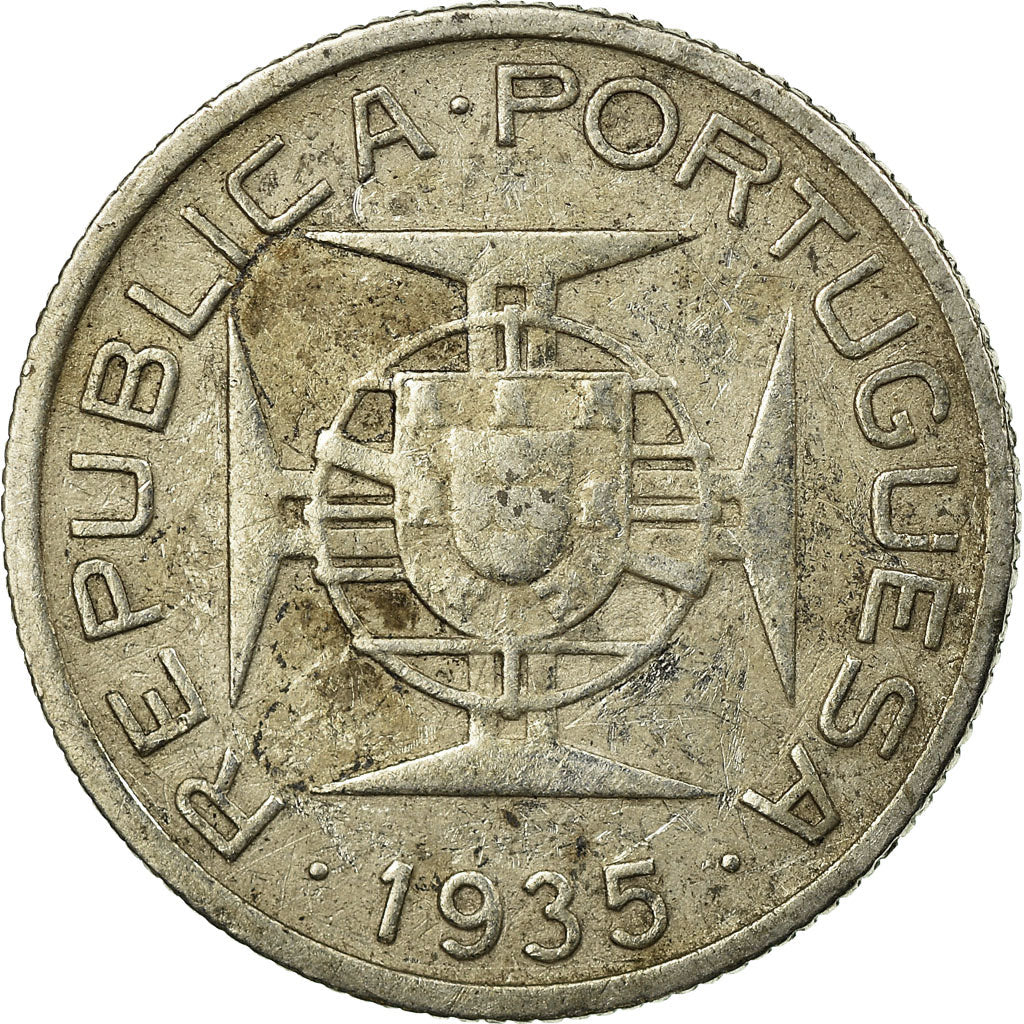 Coin, Mozambique, 2-1/2 Escudos, 1935, VF(30-35), Silver, KM:61