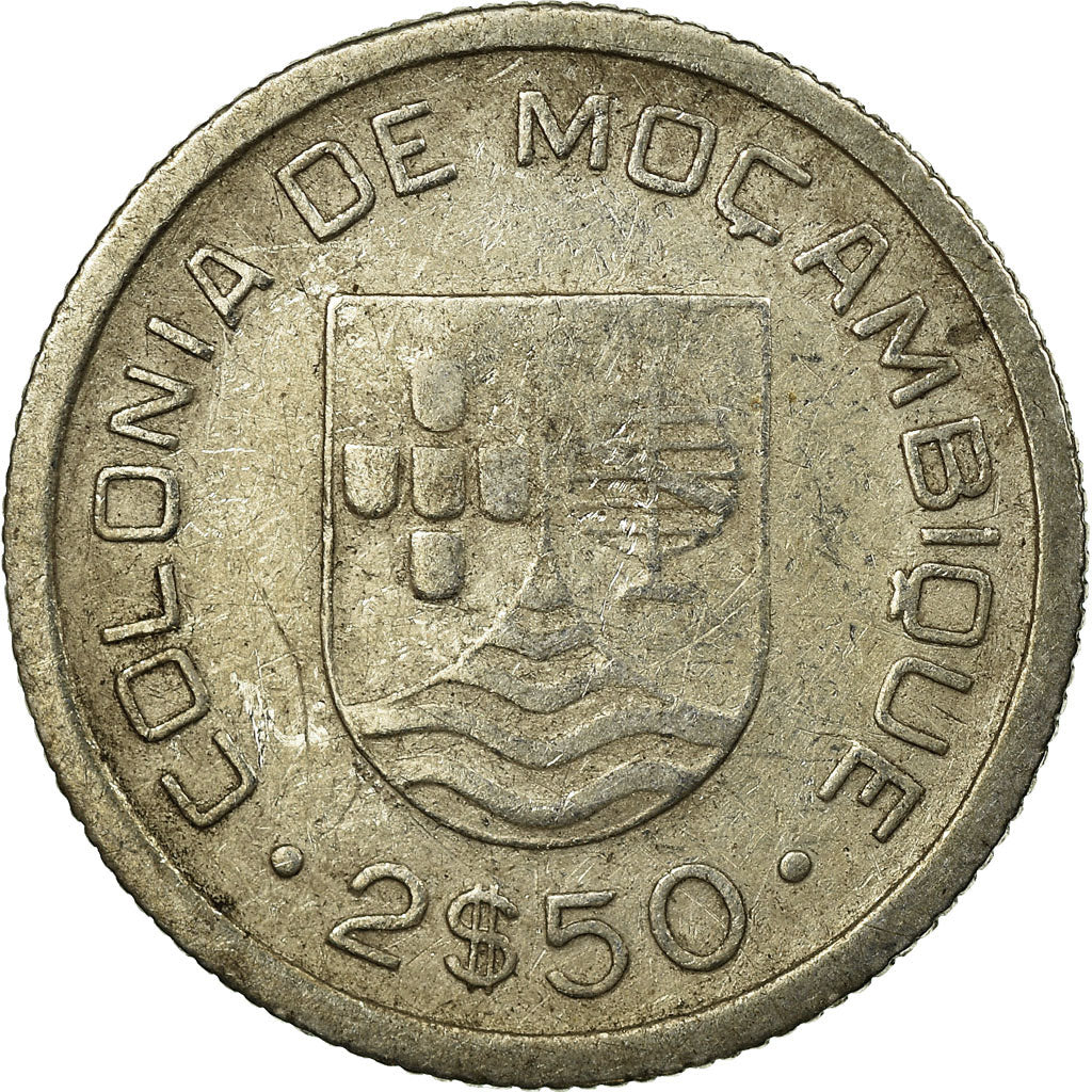 Coin, Mozambique, 2-1/2 Escudos, 1935, VF(30-35), Silver, KM:61