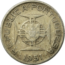 Coin, Mozambique, 2-1/2 Escudos, 1951, VF(30-35), Silver, KM:68