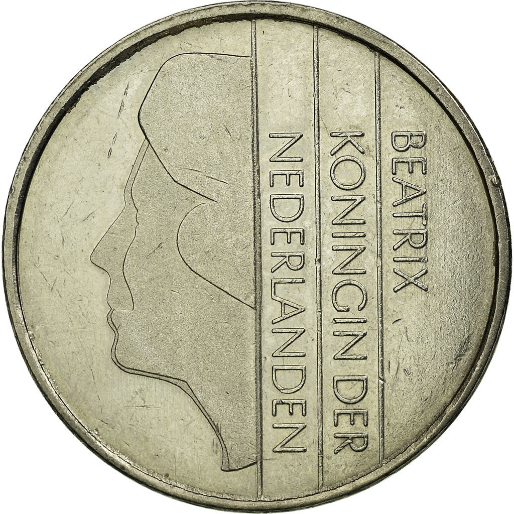 Moneda, Países Bajos, Beatrix, Gulden, 1989, MBC, Níquel, KM:205