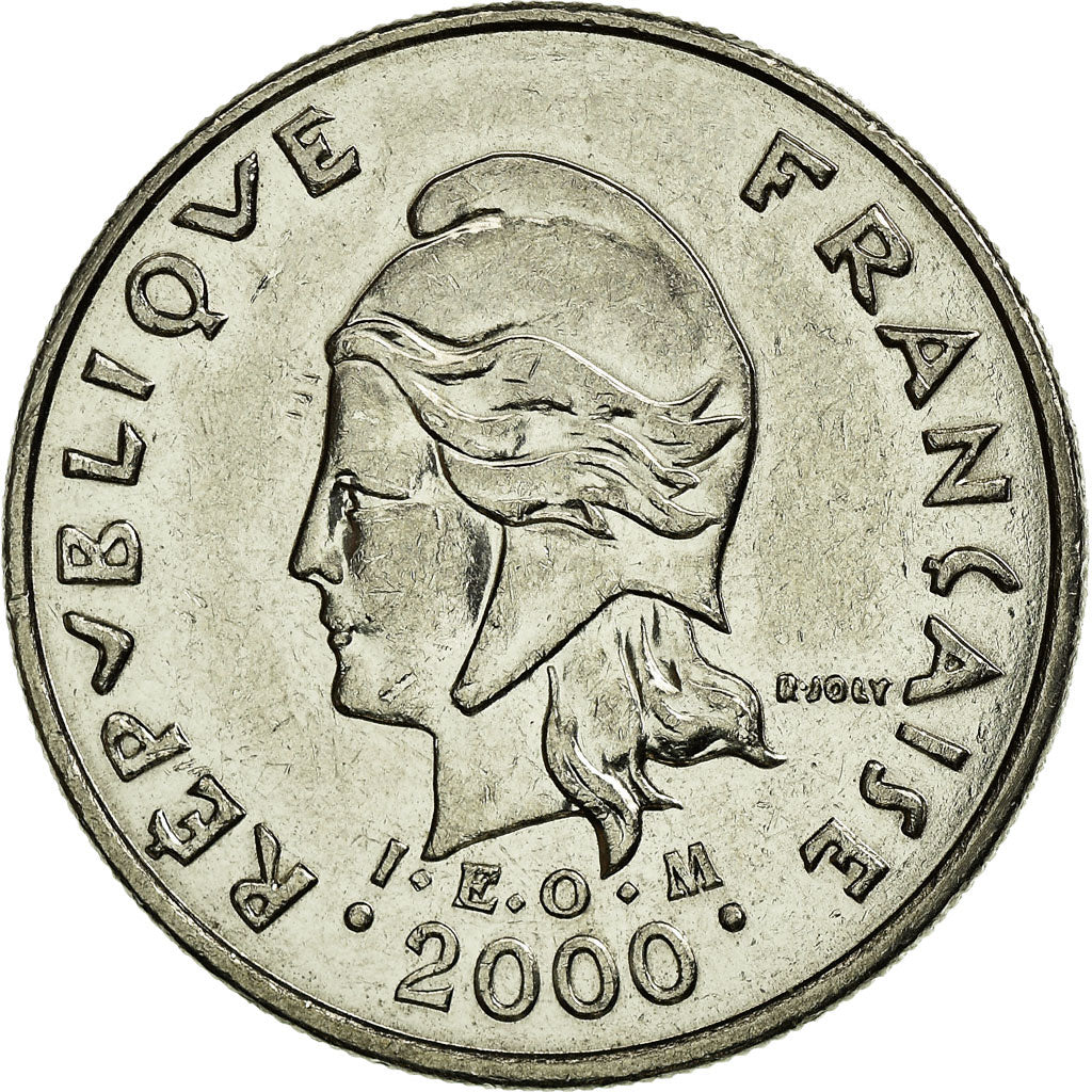 Moneta, Polinezja Francuska, 10 Francs, 2000, Paris, EF(40-45), Nikiel, KM:8