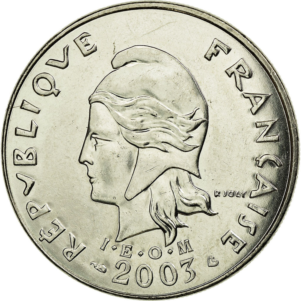 Coin, French Polynesia, 20 Francs, 2003, Paris, AU(55-58), Nickel, KM:9