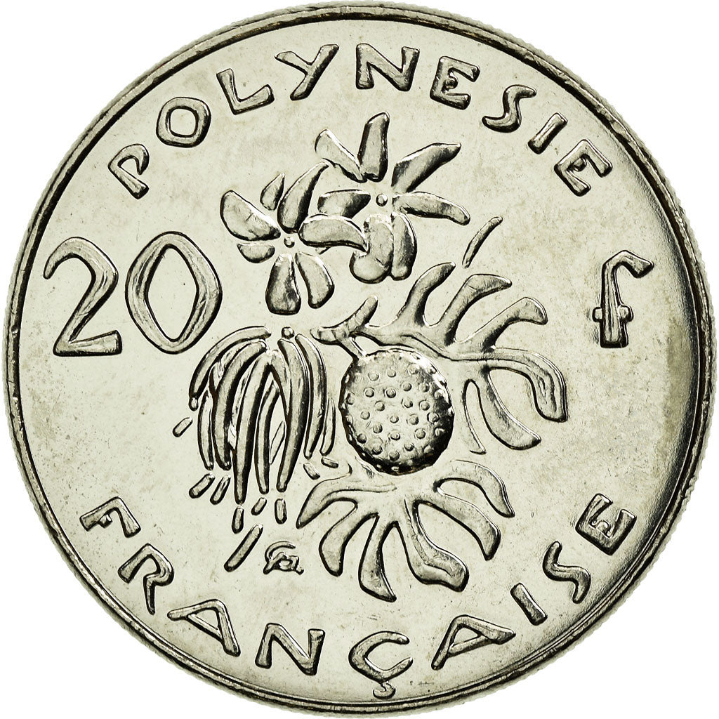 Coin, French Polynesia, 20 Francs, 2003, Paris, AU(55-58), Nickel, KM:9